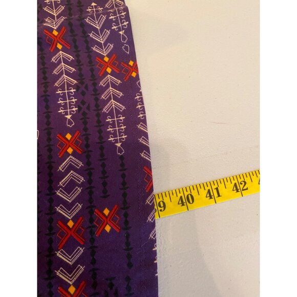 LuLaRoe Purple A-Line Carly Dress Geometric Arrow Print Small - Picture 6 of 11